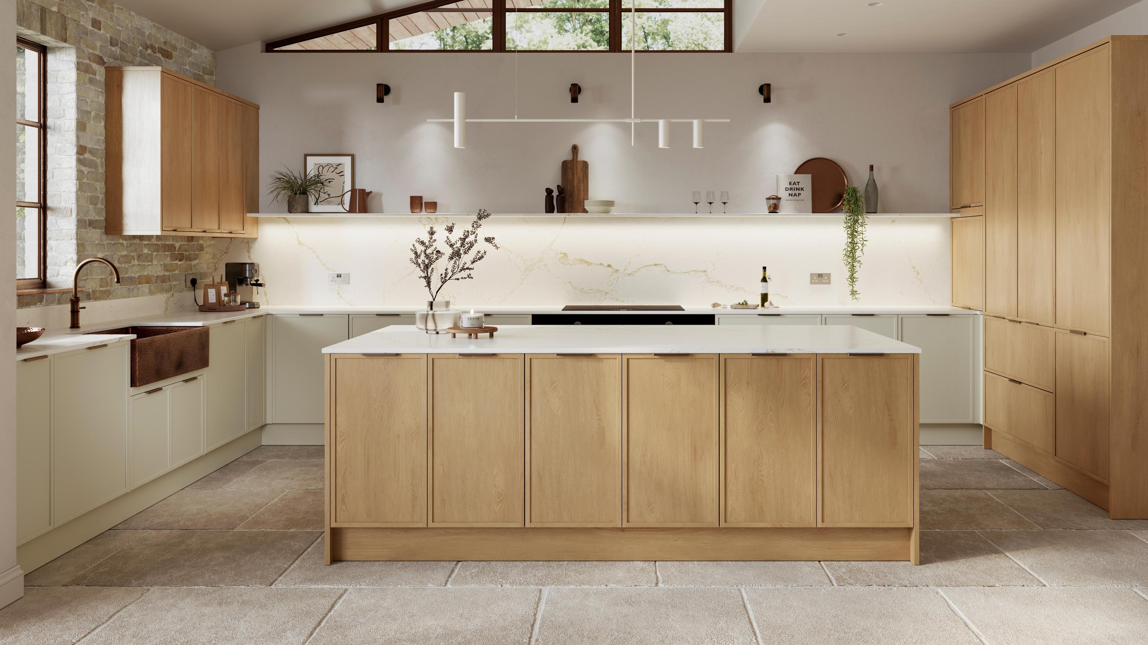 Photorealistic visualisation of the finished kitchen